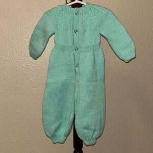 Handmade crochet toddler girl onsie